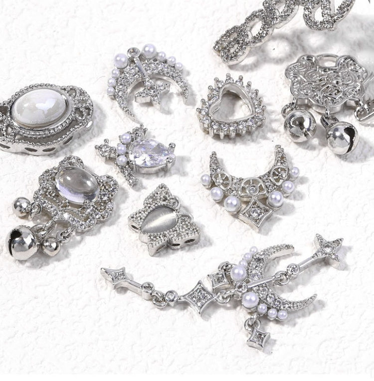 10 PCS Zircon Retro Three-Dimensional Nail Art Diamond Nail Jewelry 1873