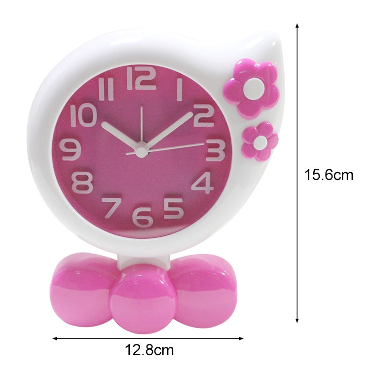 2 PCS DC008 Child Small Flower Styling Alarm Clock Bed Night Lights Clock