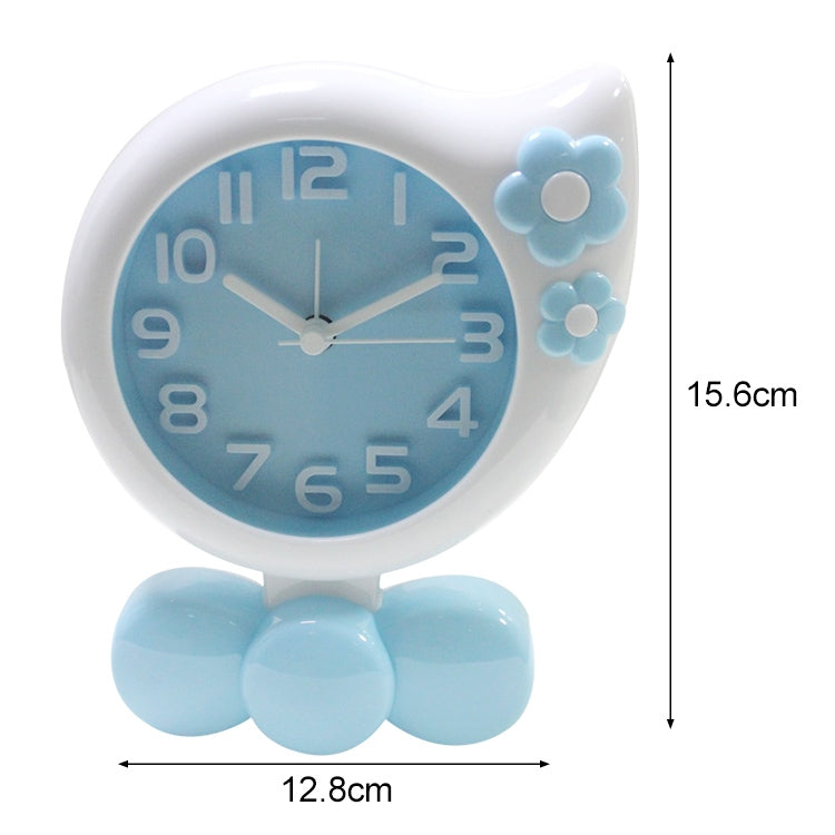 2 PCS DC008 Child Small Flower Styling Alarm Clock Bed Night Lights Clock