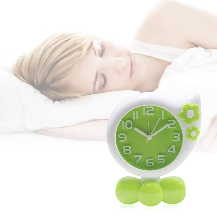 2 PCS DC008 Child Small Flower Styling Alarm Clock Bed Night Lights Clock