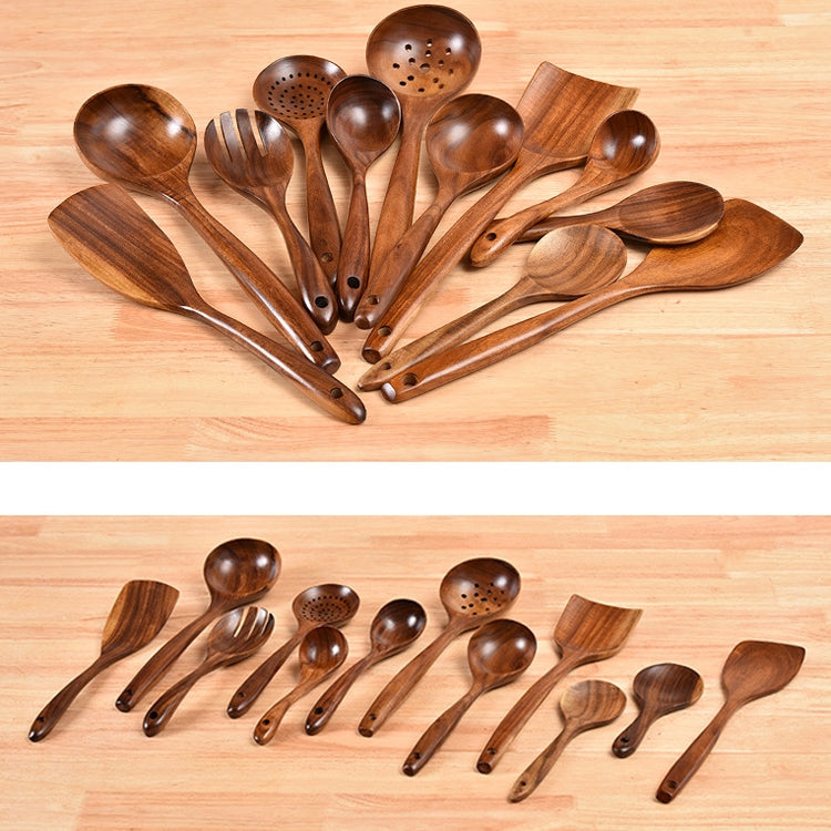 Non-Stick Pot Wood Spoon Teak Scoop Tableware Sweet Spoon