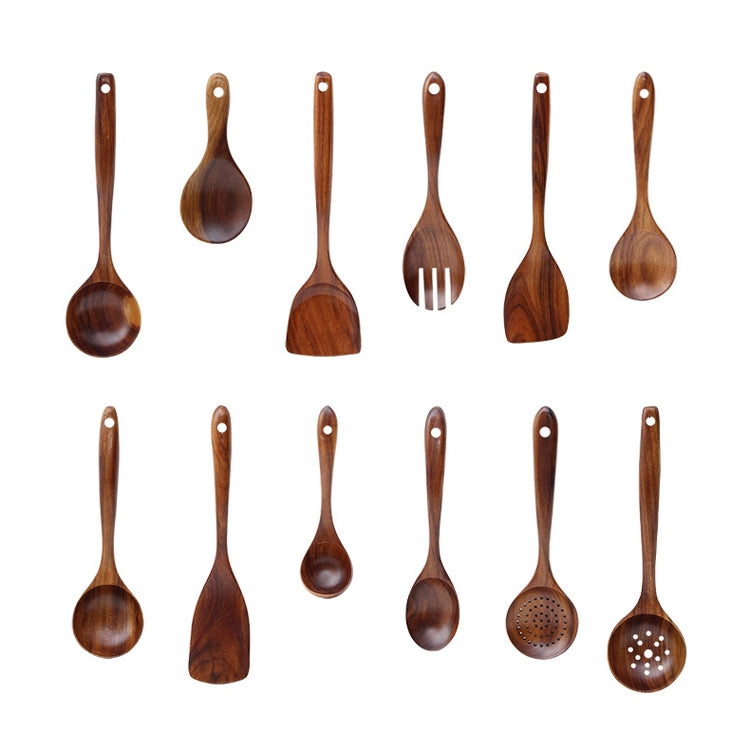 Non-Stick Pot Wood Spoon Teak Scoop Tableware Mixing Spoon