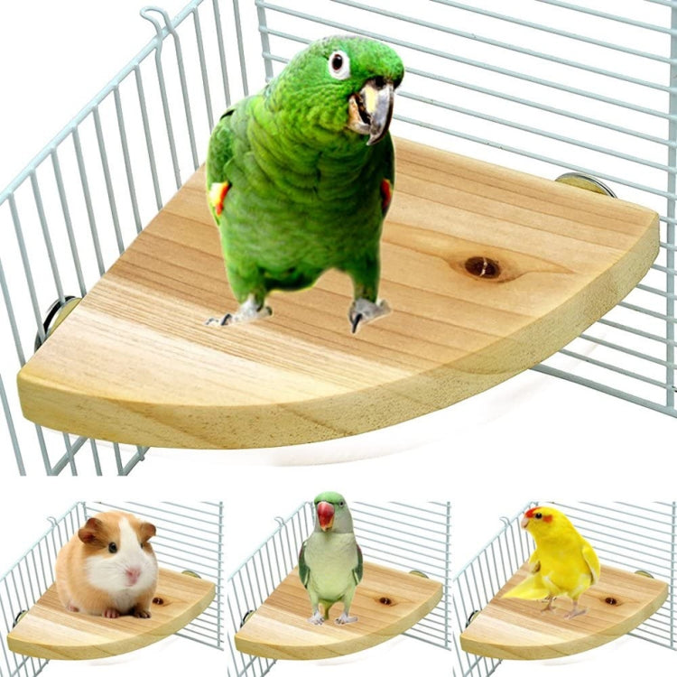 4 PCS Parrot Log Fan-Shaped Platform Station Board Hamster Springboard Rest Platform, Size: 10x10cm