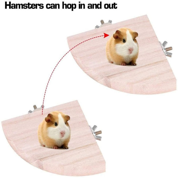 4 PCS Parrot Log Fan-Shaped Platform Station Board Hamster Springboard Rest Platform, Size: 10x10cm