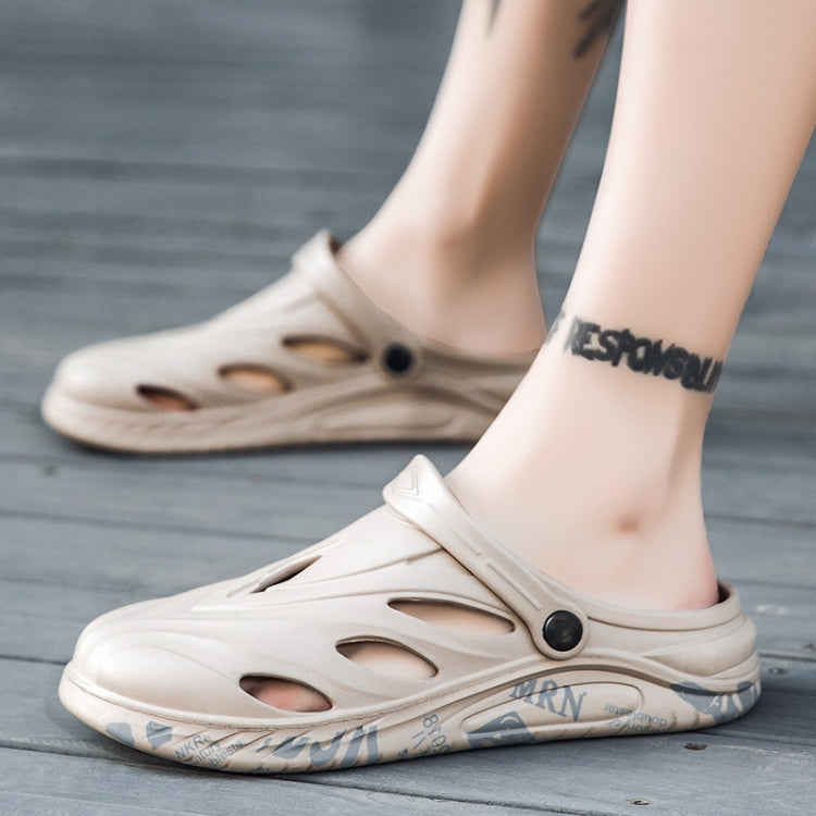 Large Size Sandals Summer Men Flip Flop Outdoor Hole Shoes Beach Shoes, Size: 43