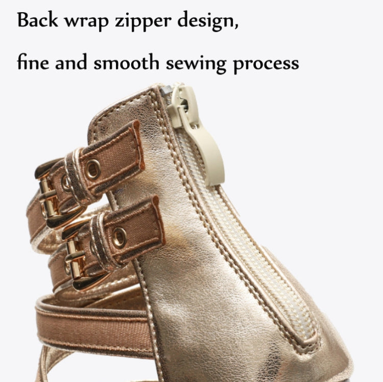 Ladies Summer Wedge Heel Sandals Cross Strap Open Toe Roman Style Shoes, Size: 38(Bronze)