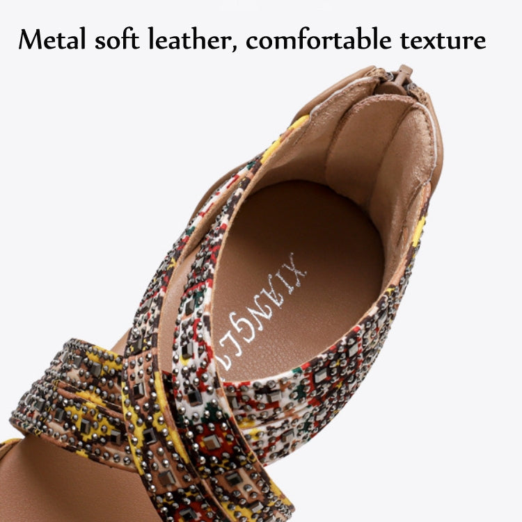 Ladies Summer Sandals Bohemian Stlye Casual All-Match Flat Shoes, Size: 36