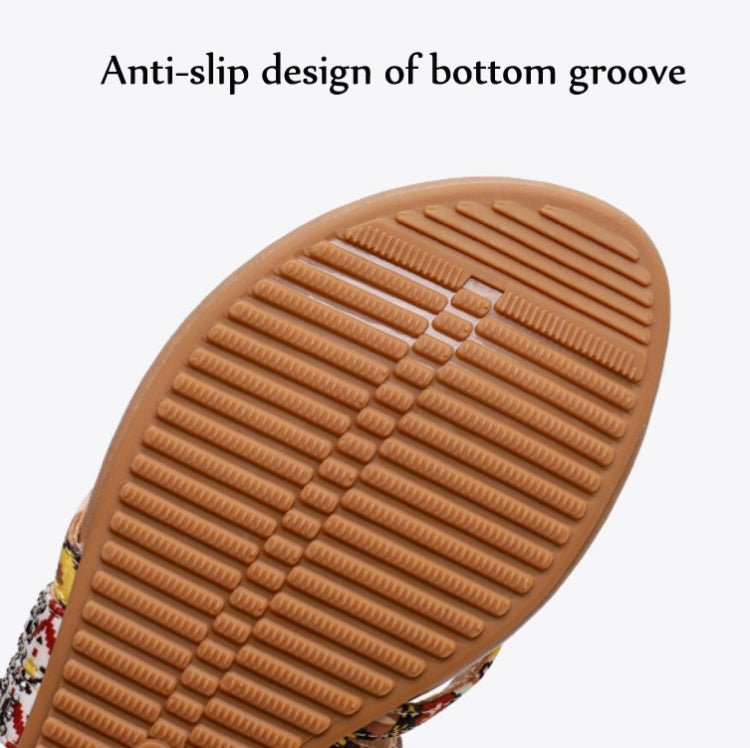 Ladies Summer Sandals Bohemian Stlye Casual All-Match Flat Shoes, Size: 36