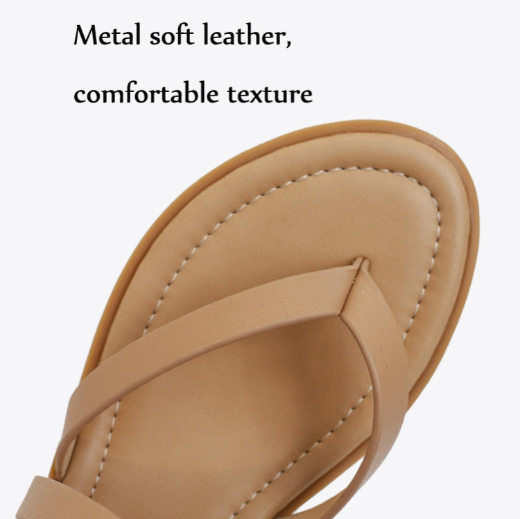 Ladies Summer Strappy Cross Sandals Roman Style Low-Heeled Retro Shoes, Size: 41
