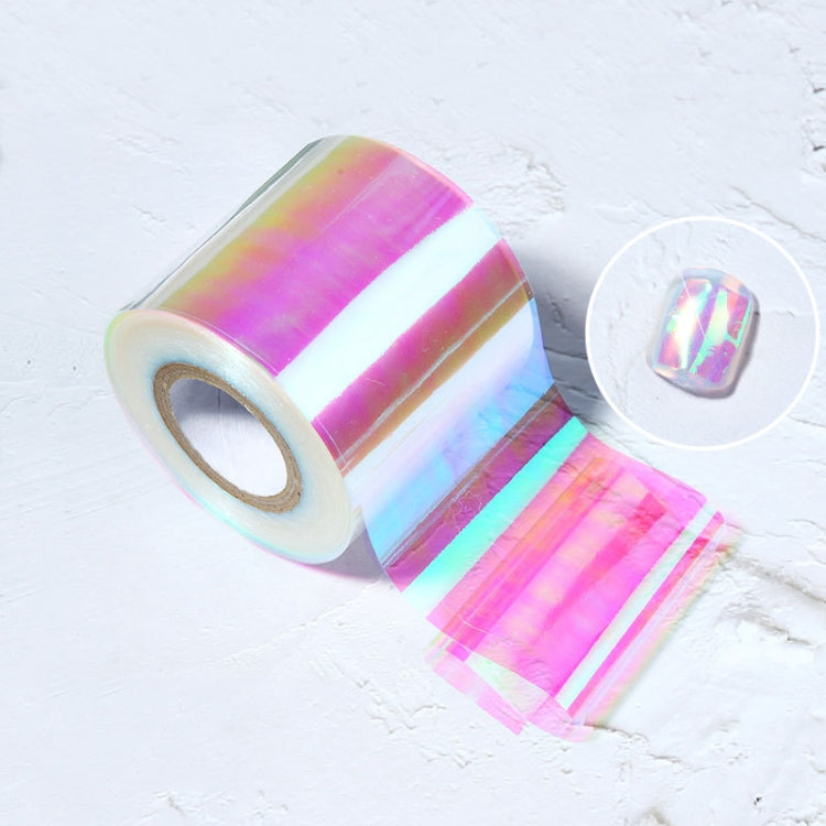 Ice Cube Nail Art Accessories Nail Art Aurora Colorful Cellophane, Specification type: 5cm x 100M (01)