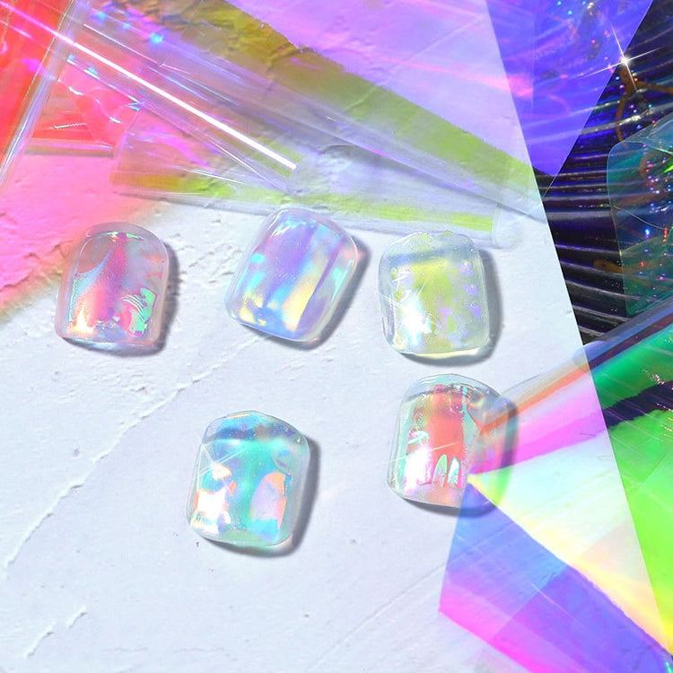 Ice Cube Nail Art Accessories Nail Art Aurora Colorful Cellophane, Specification type: 5cm x 100M (01)