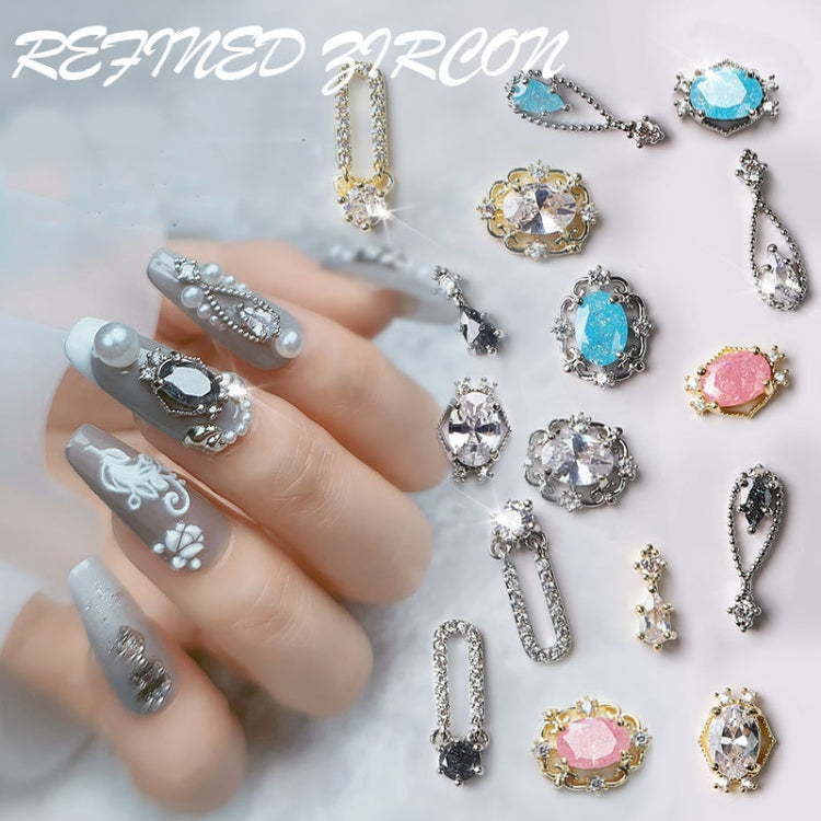 8 PCS Nail Art Zircon Three-Dimensional Nail Diamond Diy Crystal Flat Bottom Diamond Finished Decoration, Specification: 1886