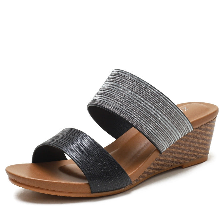 Ladies Sandals And Slippers Fashionable Outer Wear Platform High Heels, Size: 37
