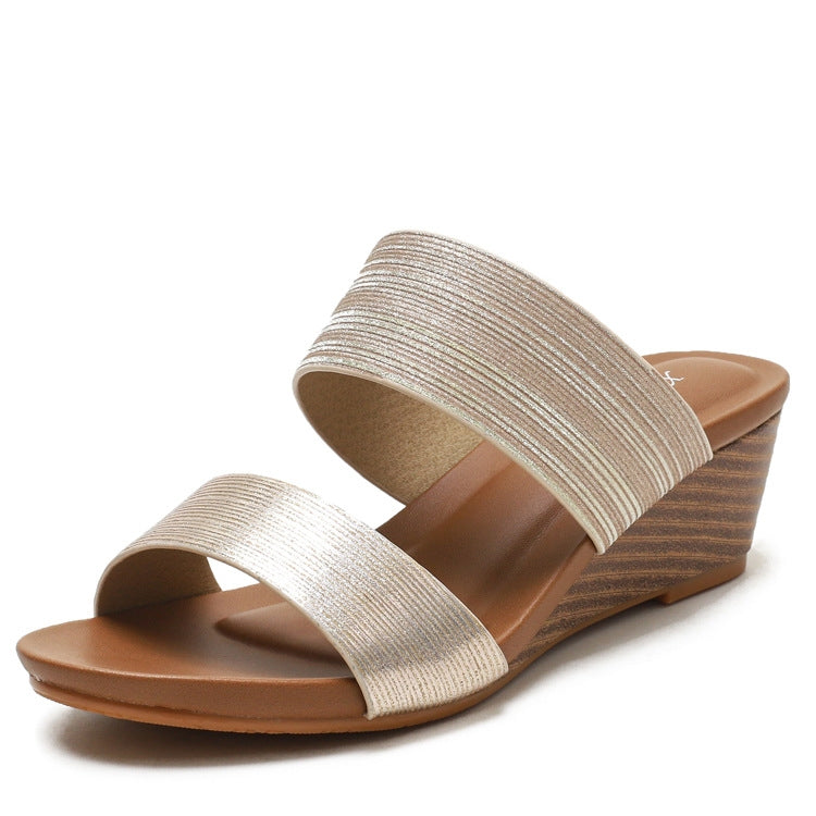 Ladies Sandals And Slippers Fashionable Outer Wear Platform High Heels, Size: 37