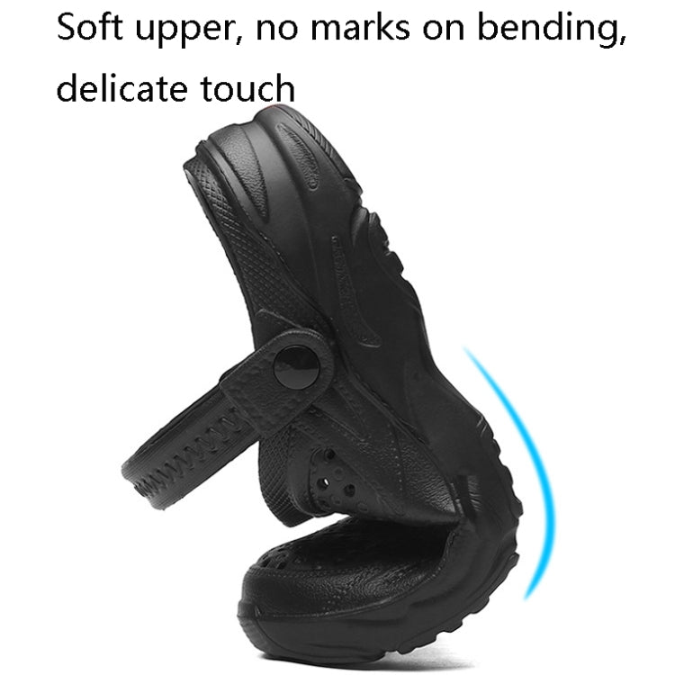 Spring Summer Casual Men Holes Shoes Light Breathable Outdoor Beach Sandals Slippers, Size: 43(Black)