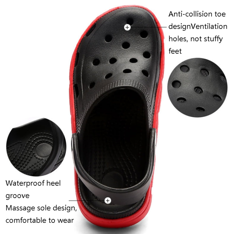 Spring And Summer Soft Bottom Men Beach Shoes Hollow Breathable Travel Sandals Slippers, Size: 43