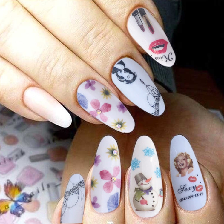 3 PCS Nail Sticker Set Decal Water Transfer Slider Nails Art Decoration, Color:YZW1379