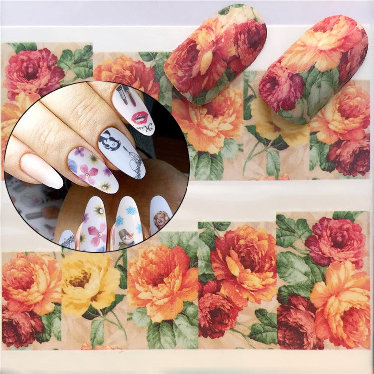3 PCS Nail Sticker Set Decal Water Transfer Slider Nails Art Decoration, Color:YZW1395