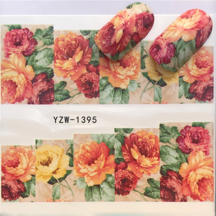 3 PCS Nail Sticker Set Decal Water Transfer Slider Nails Art Decoration, Color:YZW1395