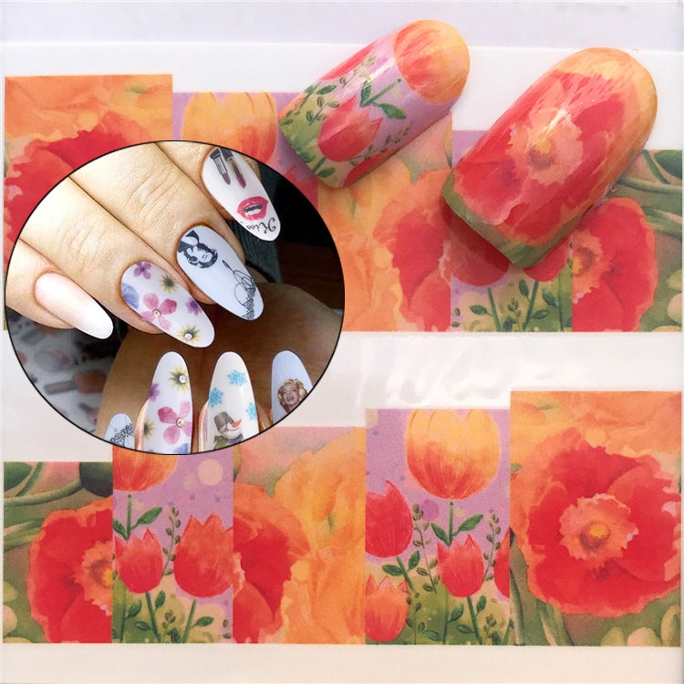 3 PCS Nail Sticker Set Decal Water Transfer Slider Nails Art Decoration, Color:YZW1399