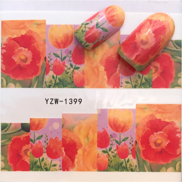3 PCS Nail Sticker Set Decal Water Transfer Slider Nails Art Decoration, Color:YZW1399