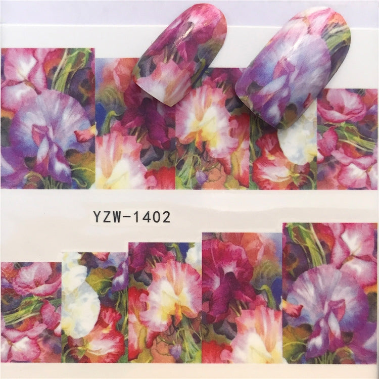 3 PCS Nail Sticker Set Decal Water Transfer Slider Nails Art Decoration, Color:YZW1402