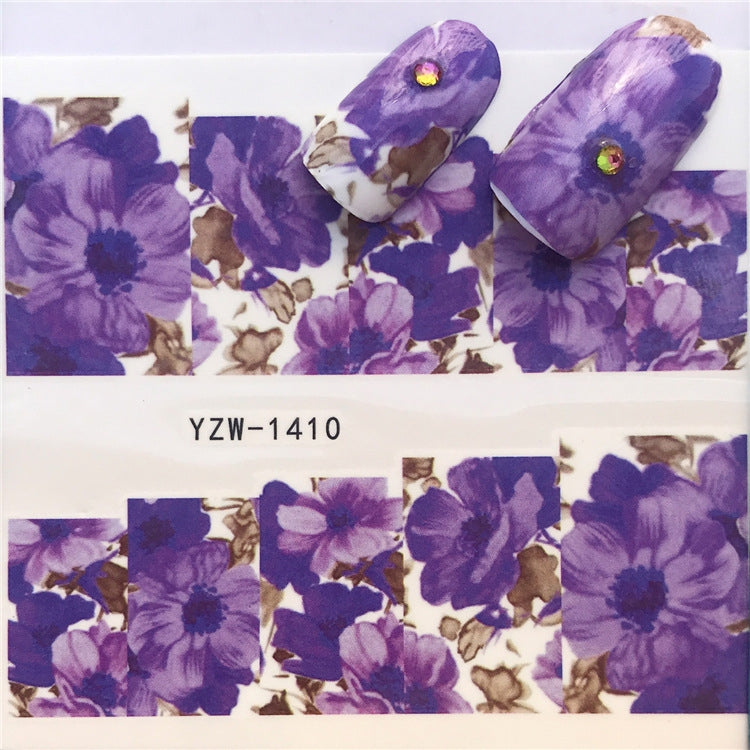 3 PCS Nail Sticker Set Decal Water Transfer Slider Nails Art Decoration, Color:YZW1410