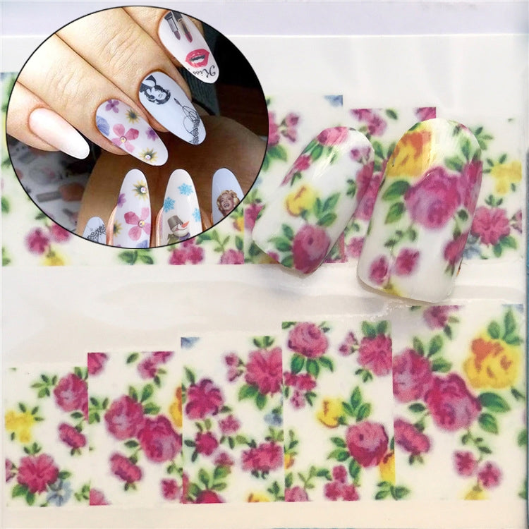 3 PCS Nail Sticker Set Decal Water Transfer Slider Nails Art Decoration, Color:YZW1413