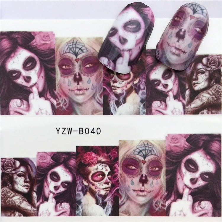 3 PCS Nail Sticker Set Decal Water Transfer Slider Nails Art Decoration, Color:YZWB040