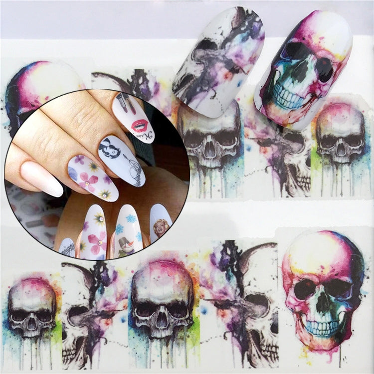 3 PCS Nail Sticker Set Decal Water Transfer Slider Nails Art Decoration, Color:YZWB041