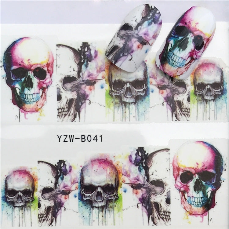 3 PCS Nail Sticker Set Decal Water Transfer Slider Nails Art Decoration, Color:YZWB041