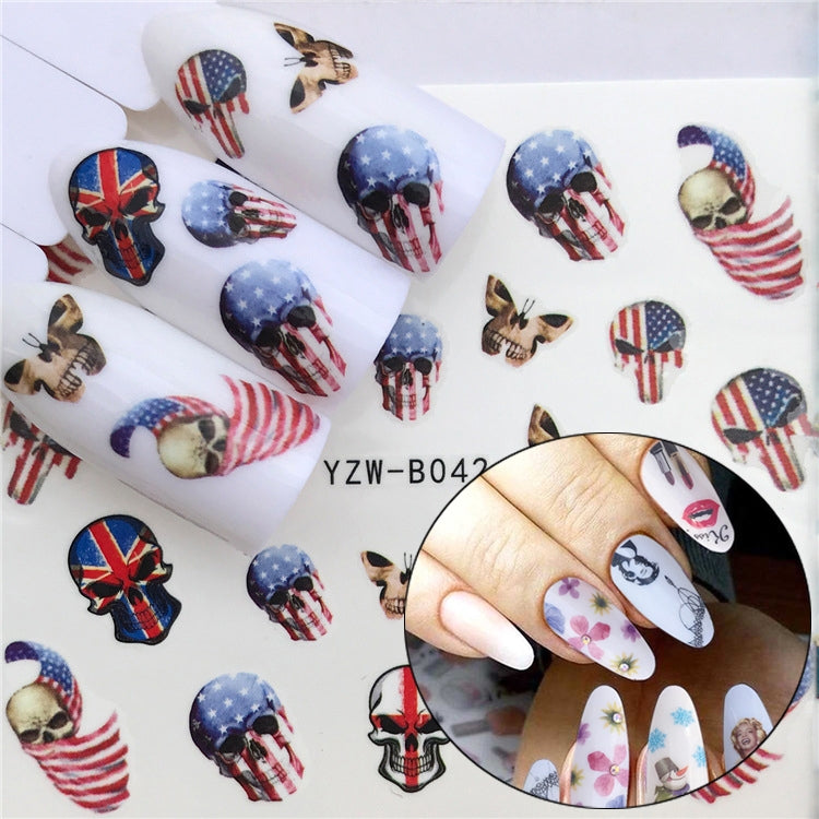 3 PCS Nail Sticker Set Decal Water Transfer Slider Nails Art Decoration, Color:YZWB042