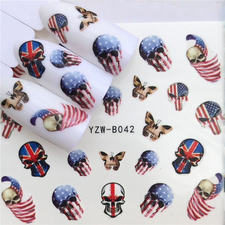 3 PCS Nail Sticker Set Decal Water Transfer Slider Nails Art Decoration, Color:YZWB042