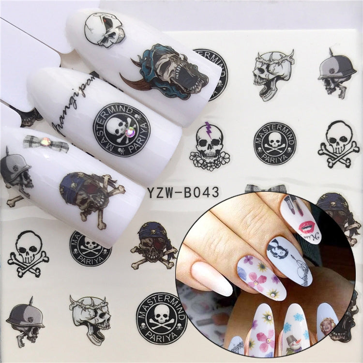 3 PCS Nail Sticker Set Decal Water Transfer Slider Nails Art Decoration, Color:YZWB043