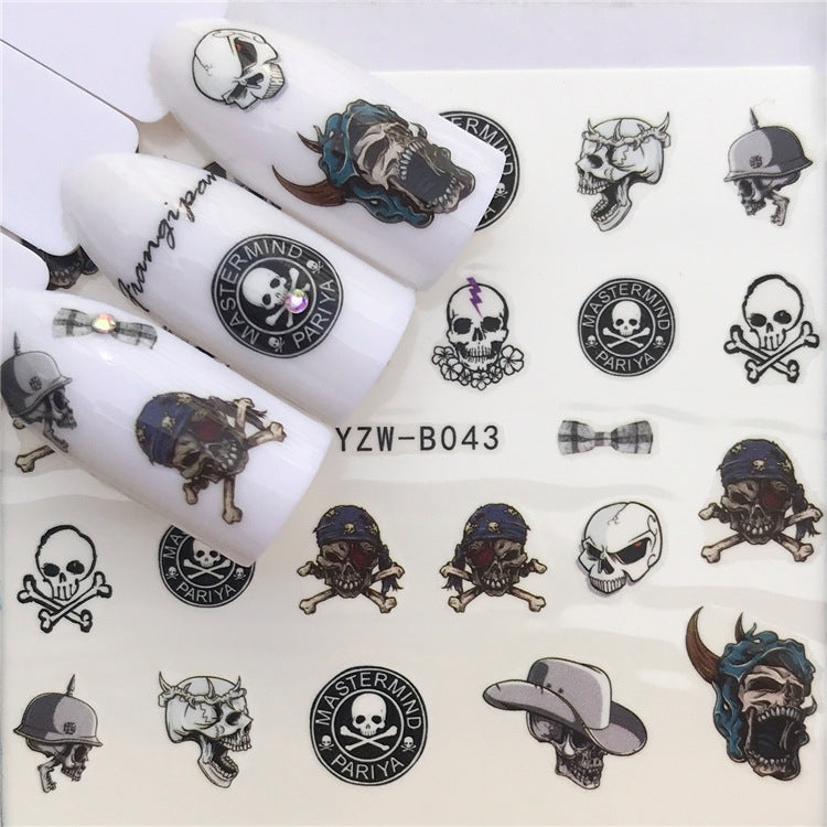 3 PCS Nail Sticker Set Decal Water Transfer Slider Nails Art Decoration, Color:YZWB043