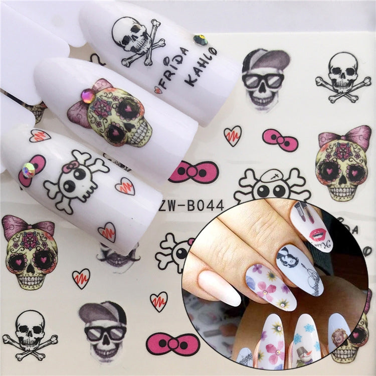 3 PCS Nail Sticker Set Decal Water Transfer Slider Nails Art Decoration, Color:YZWB044