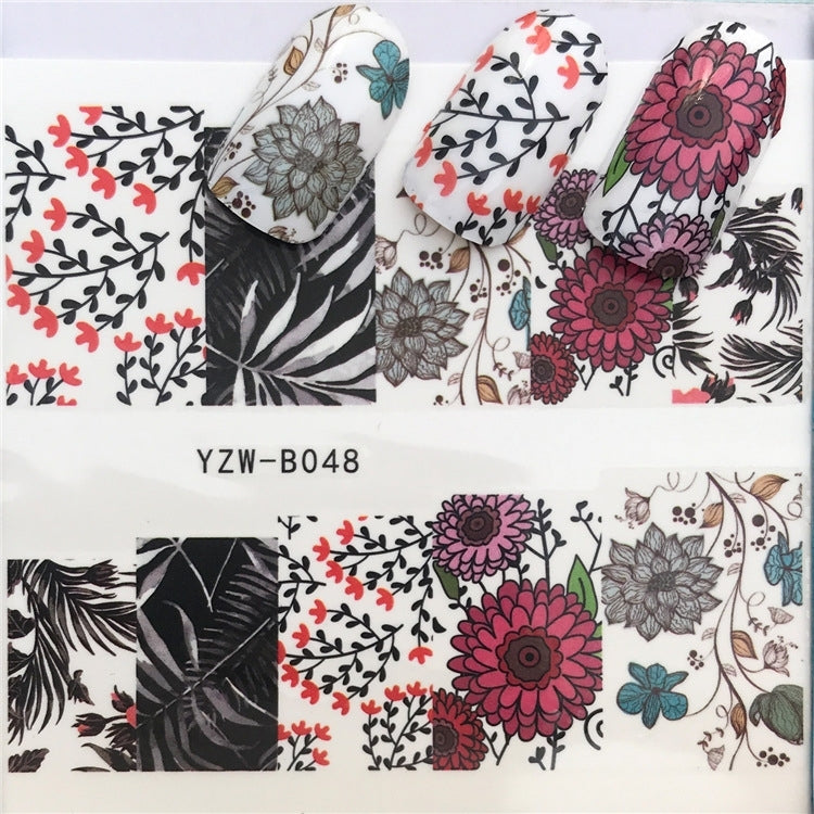 3 PCS Nail Sticker Set Decal Water Transfer Slider Nails Art Decoration, Color:YZWB048