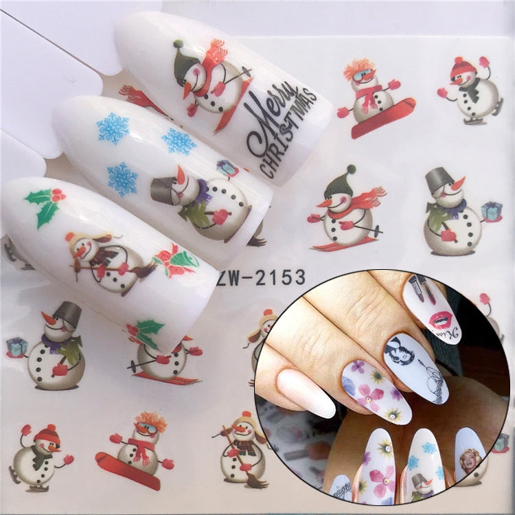 3 PCS Nail Sticker Set Decal Water Transfer Slider Nails Art Decoration, Color:YZW2153