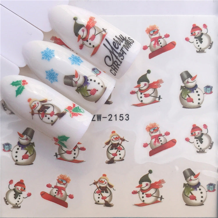 3 PCS Nail Sticker Set Decal Water Transfer Slider Nails Art Decoration, Color:YZW2153