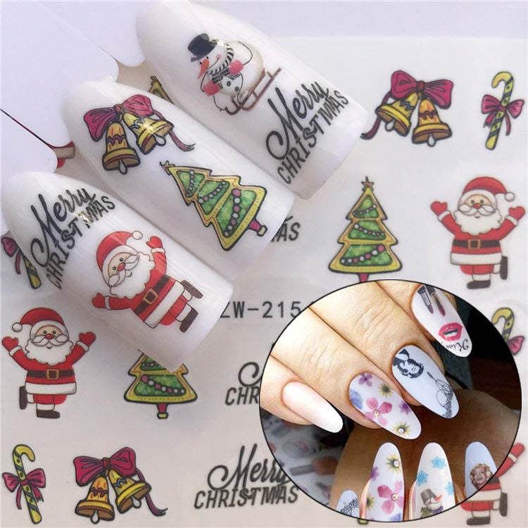 3 PCS Nail Sticker Set Decal Water Transfer Slider Nails Art Decoration, Color:YZW2154