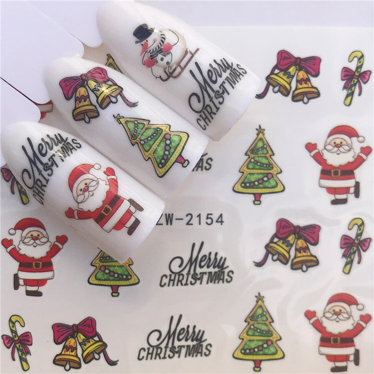 3 PCS Nail Sticker Set Decal Water Transfer Slider Nails Art Decoration, Color:YZW2154