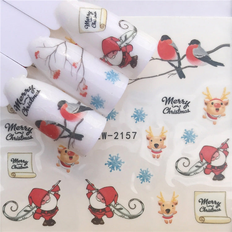 3 PCS Nail Sticker Set Decal Water Transfer Slider Nails Art Decoration, Color:YZW2157