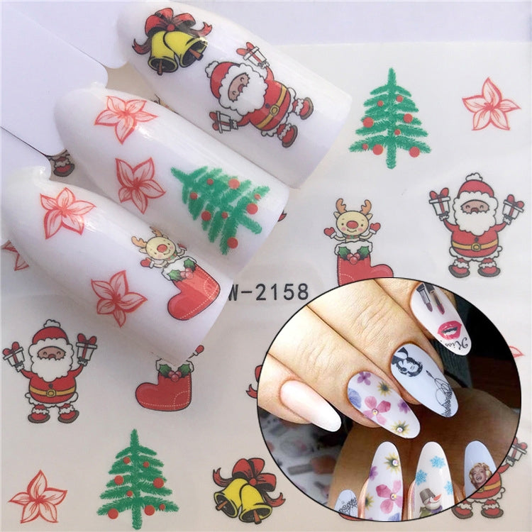 3 PCS Nail Sticker Set Decal Water Transfer Slider Nails Art Decoration, Color:YZW2158