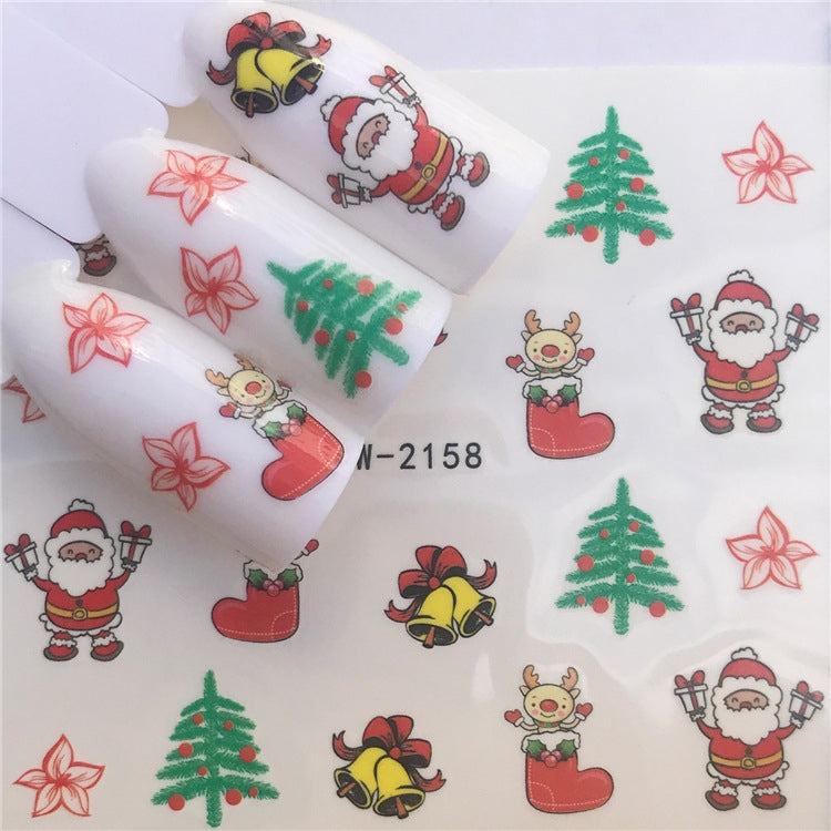 3 PCS Nail Sticker Set Decal Water Transfer Slider Nails Art Decoration, Color:YZW2158