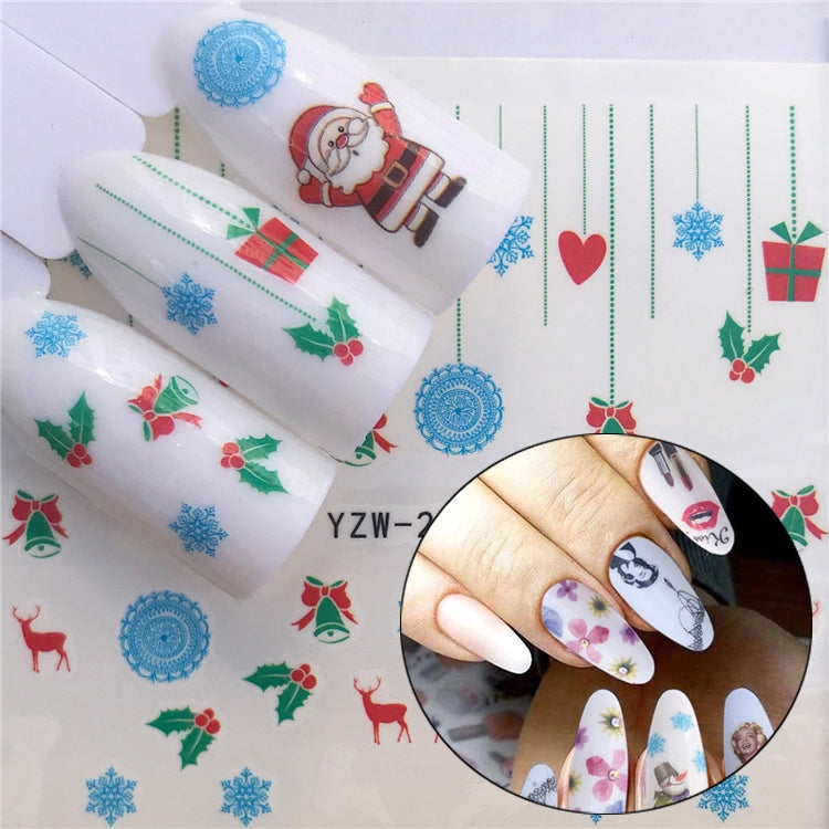 3 PCS Nail Sticker Set Decal Water Transfer Slider Nails Art Decoration, Color:YZW2159