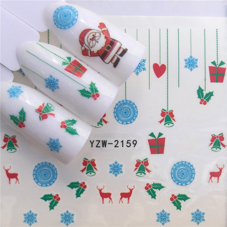 3 PCS Nail Sticker Set Decal Water Transfer Slider Nails Art Decoration, Color:YZW2159