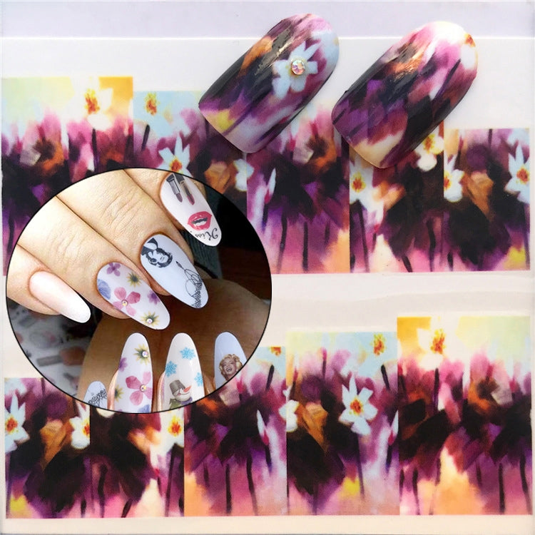 3 PCS Nail Sticker Set Decal Water Transfer Slider Nails Art Decoration, Color:YZW8057