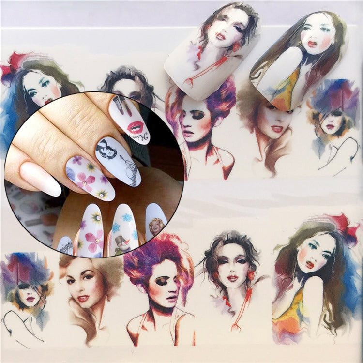 3 PCS Nail Sticker Set Decal Water Transfer Slider Nails Art Decoration, Color:YZW8189