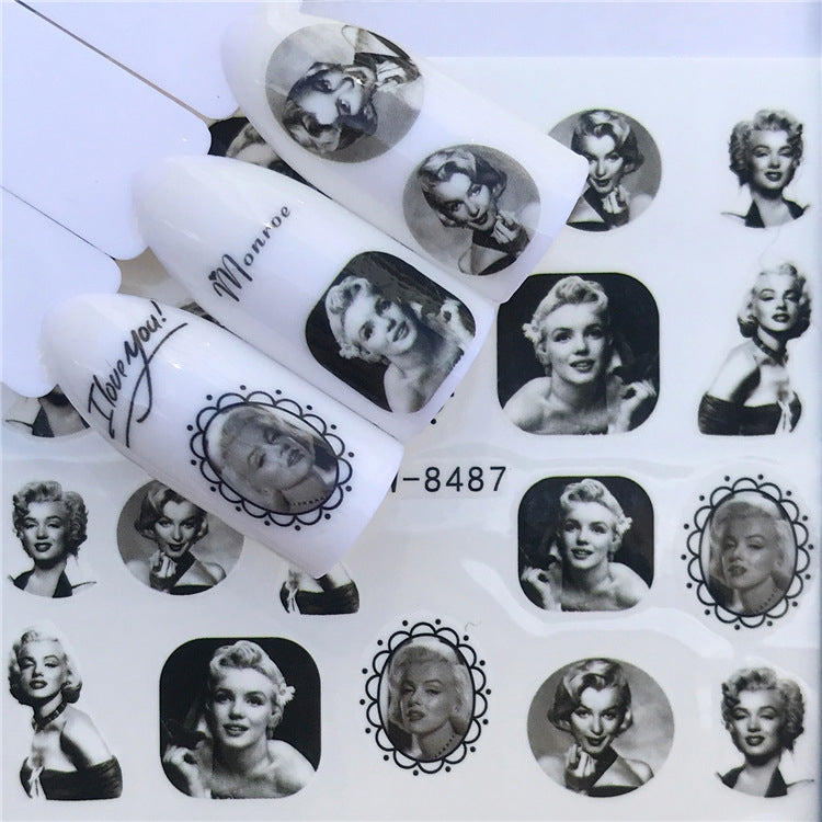 3 PCS Nail Sticker Set Decal Water Transfer Slider Nails Art Decoration, Color:YZW8487