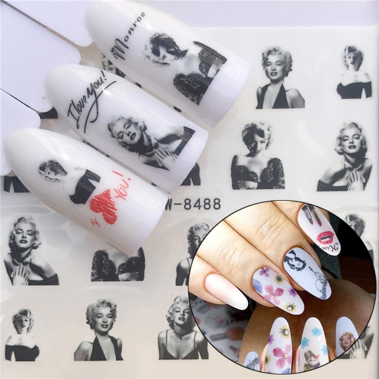 3 PCS Nail Sticker Set Decal Water Transfer Slider Nails Art Decoration, Color:YZW8488